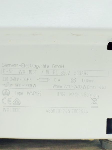 Стиральная машина вертикальная Siemens WXT103E 10 000037119 фото