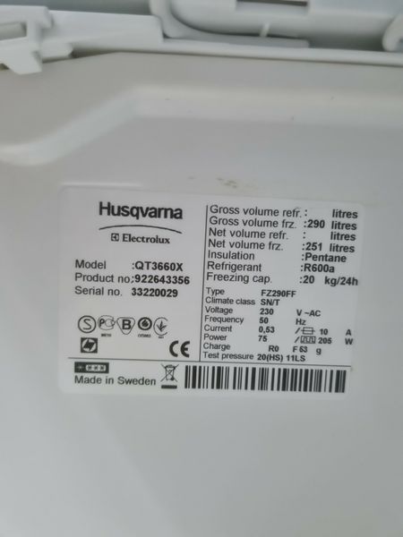 Морозильная камера Husqvarna QT3660X 000040153 фото