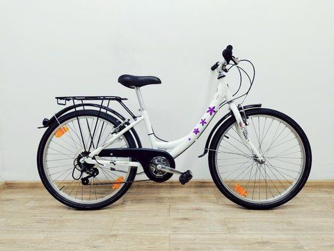 Велосипед 24 Comfort Bicycle підлітковий білий алюм 000035807 фото