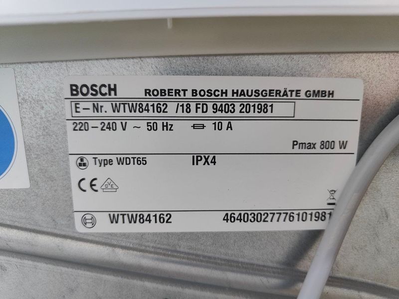Сушильна машина Bosch Serie4 WTW84162 800W 7кг sn 9403201981 000052869 фото