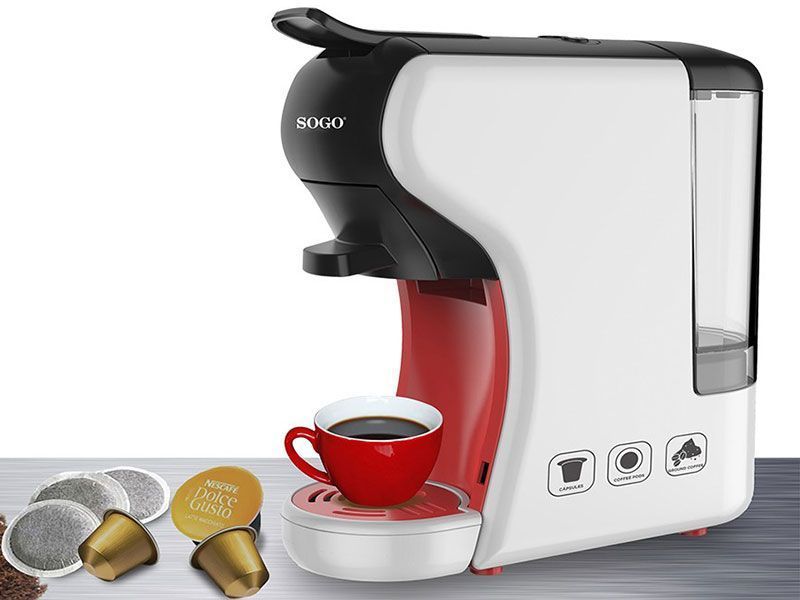 Кофеварка мультикапсульная Sogo Cafetera SS 5675 1450w 600мл 19 Bar 000044522 фото