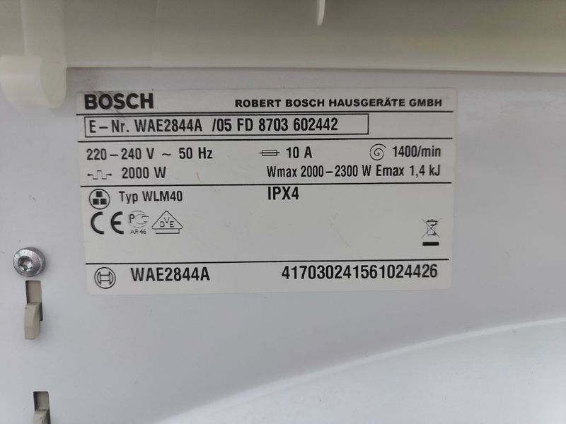 Пральна машина Bosch Maxx 6 WAE2844A 05 2300W 6 кг sn 8703 602442 000052278 фото