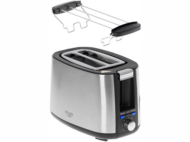 Тостер Adler AD 3214 900w Silver 000045438 фото