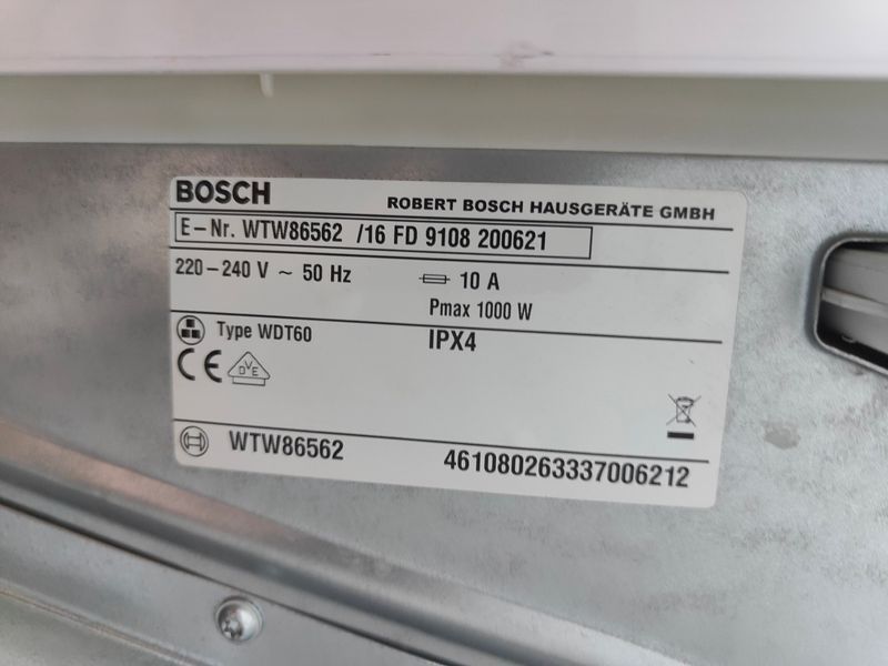 Сушильная машина Bosch EcoLogixx 7S WTW86562 16 1000W 7кг sn 9108200621 000053843 фото