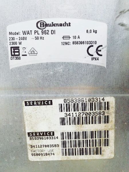 Стиральная машина вертикальная Bauknecht WAT PL 962 DI 000034987 фото