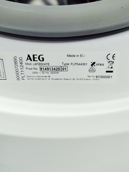 Стиральная машина AEG 6000 Series L6FB50478 000041981 фото
