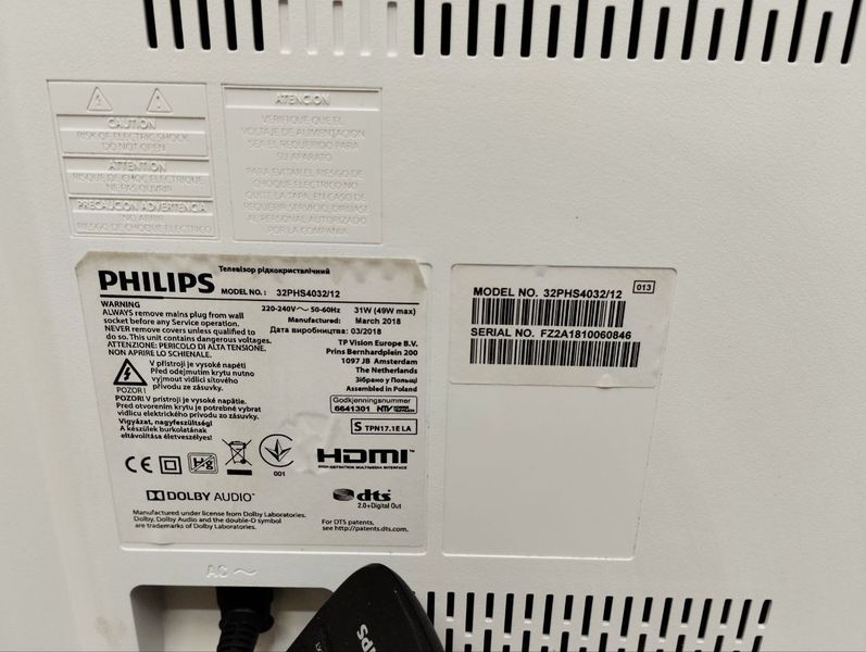 Телевизор Philips 32PHS4032 12 31w sn 6641301 000047902 фото