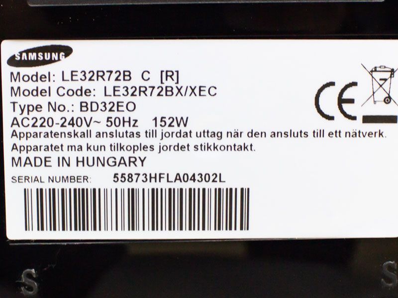 Телевизор 32 Samsung LE32R72B LED 000031618 фото