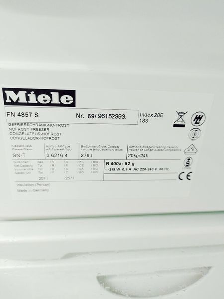 Морозильна камера Miele FN 4857 S 257л 8 полиць 259w sn 6996152393_номер 6_67 партія 2 000040156 фото