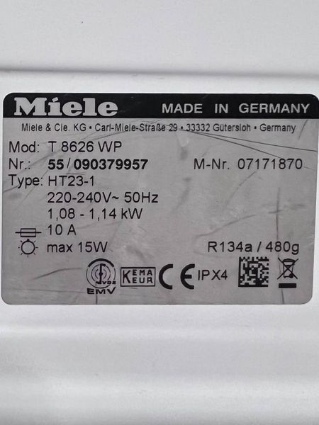 Сушильная машина Miele T 8626 WP 000039305 фото