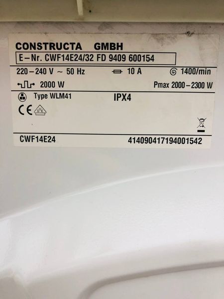 Стиральная машина Constructa Energy CWF14E24 32 000043542 фото