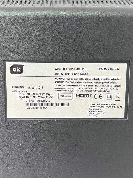 Телевизор 32 OK ODL 32651H LED 000039257 фото