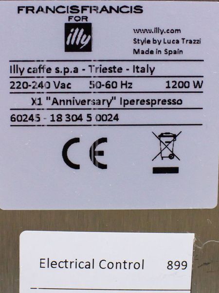 Кавоварка капсульна ILLY X1 Anniversary 1200w стік LPNHK065304895 212е 000030488 фото