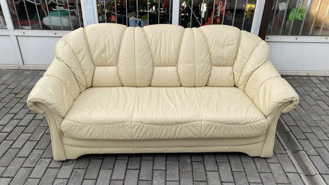 Диван шкіряний бежевий 13121905 000015406 фото