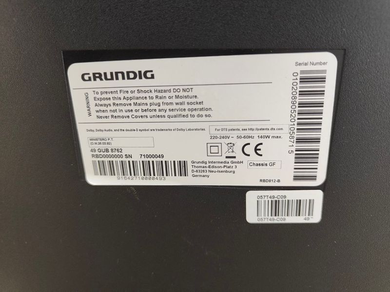 Телевизор 49 Grundig 49GUB LED 4K Ultra HD Smart TV 140w sn 71000049 000050548 фото