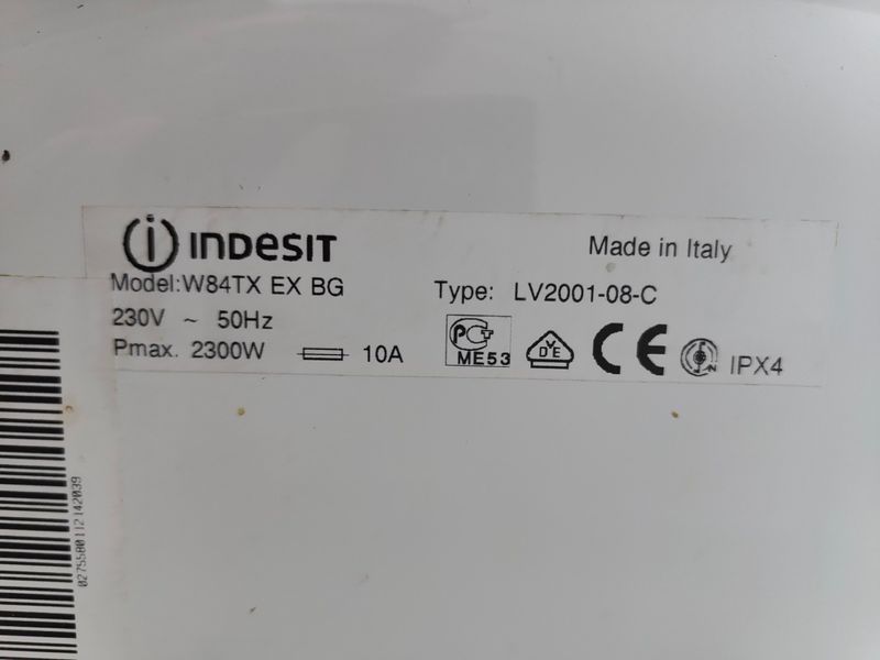 Стиральная машина Indesit W84TX EX BG 2300W 5кг sn 42039 000053736 фото