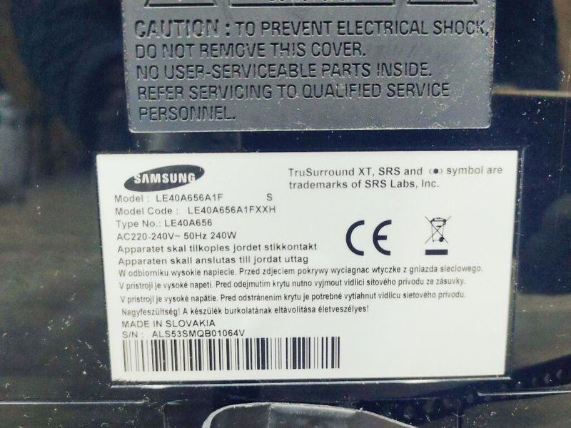 ТБ 40 Samsung LE40A656A1FXXH LCD Full HD 240w sn ALS53SMQB01064V 000037696 фото