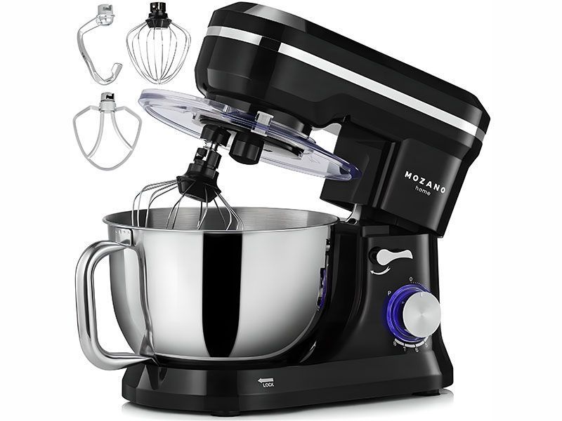 Міксер планетарний тістоміс Mozano AGD ROB 03 Black 000041374 фото