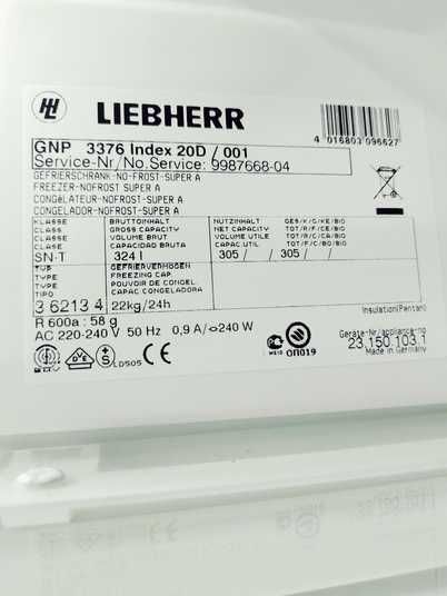 Морозильный шкаф Liebherr GNP 3376 Index 20D 001】 купить по