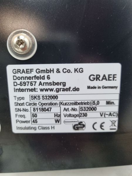 Слайсер Graef SKS S32000 45w сток LPNA002363992 160е 000032543 фото