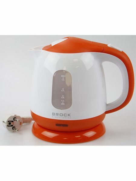 Электрочайник Brock WK 0713 OR 1100w 1л White Orange 000044589 фото