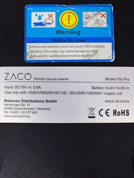 Пилосос робот Zaco V5s Pro 22w стік LPNHE523679488 196е 000026448 фото