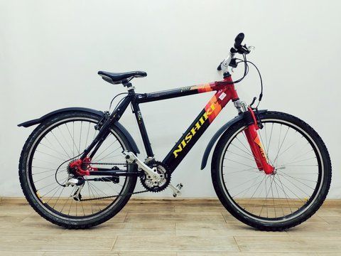 Велосипед 26 Nishiki Hacker гірський чорно-червоний алюм 000042975 фото