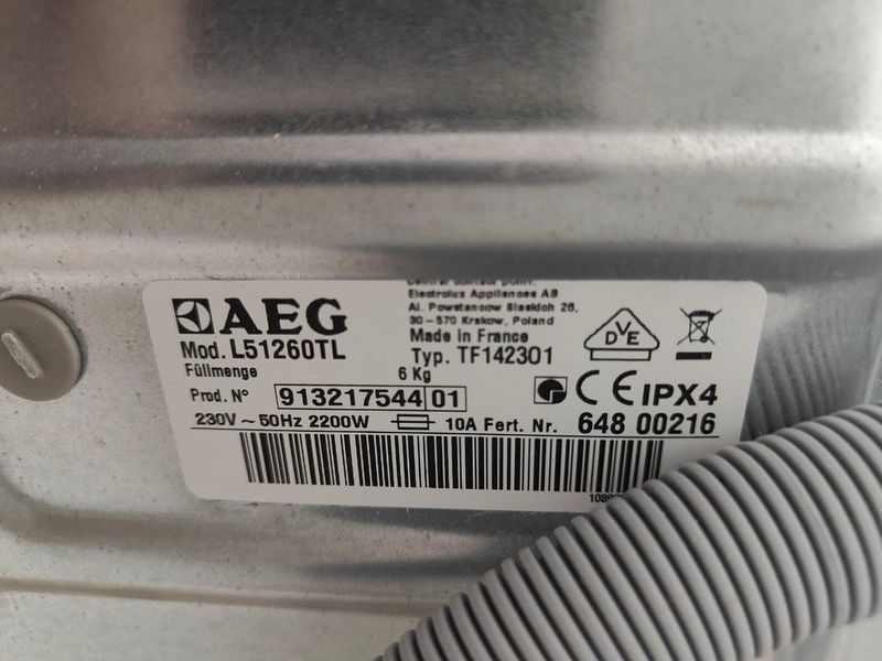 Стиральная машина вертикальная AEG L51260TL 2200W 6кг sn 64800216 000053436 фото