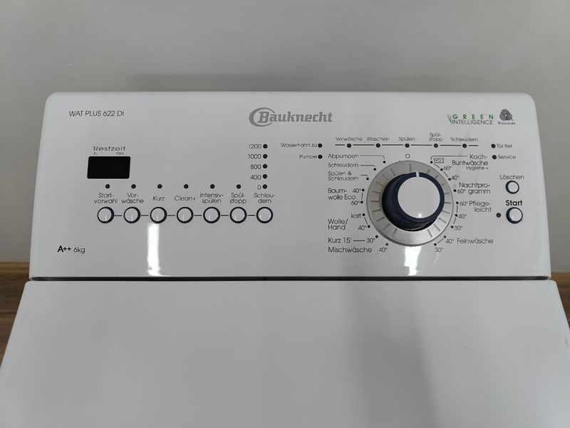Стиральная машина вертикальная Bauknecht WAT PLUS 622Di 2300W 6kg sn 858362203020 DT350 000049803 фото