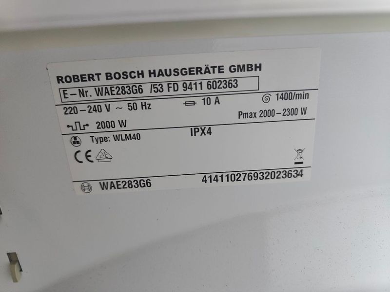 Пральна машина Bosch Maxx6 WAE283G6 53 2300W 6кг sn 9411602363 000052891 фото