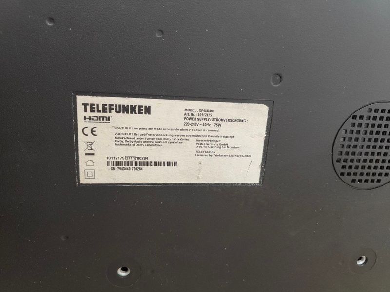 Телевізор 48 Telefunken XF48D401 LED Full HD Smart TV 75w sn 7943440700284 000050549 фото
