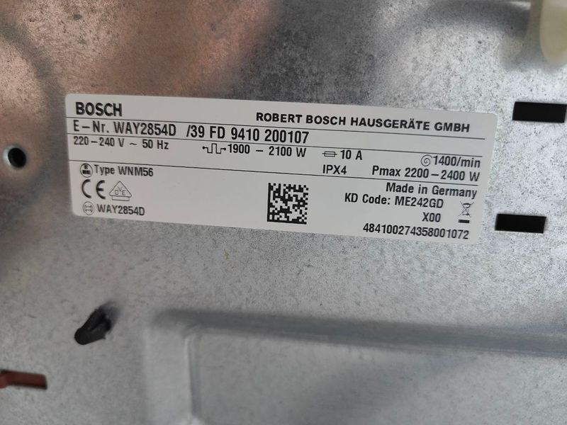 Пральна машина Bosch HomeProfessional WAY2854D 2400W 8кг sn 200107 000053186 фото