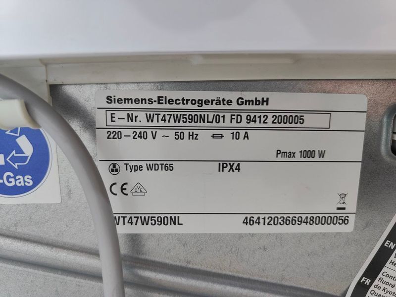 Сушильна машина Siemens iQ700 iSensoric Extra Klasse WT47W590NL 01 1000W 9кг sn 200005 000052362 фото