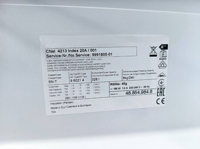 Холодильник двокамерний Liebherr CNel 4213 186W 249+99 л sn 488549848 000048233 фото