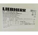 Холодильник однокамерний Liebherr KTR1750 index 20G 80W 156л sn 436575868