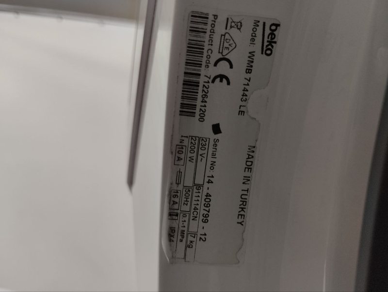 Пральна машина Beko WMB71443LE 2200 W sn 40979912