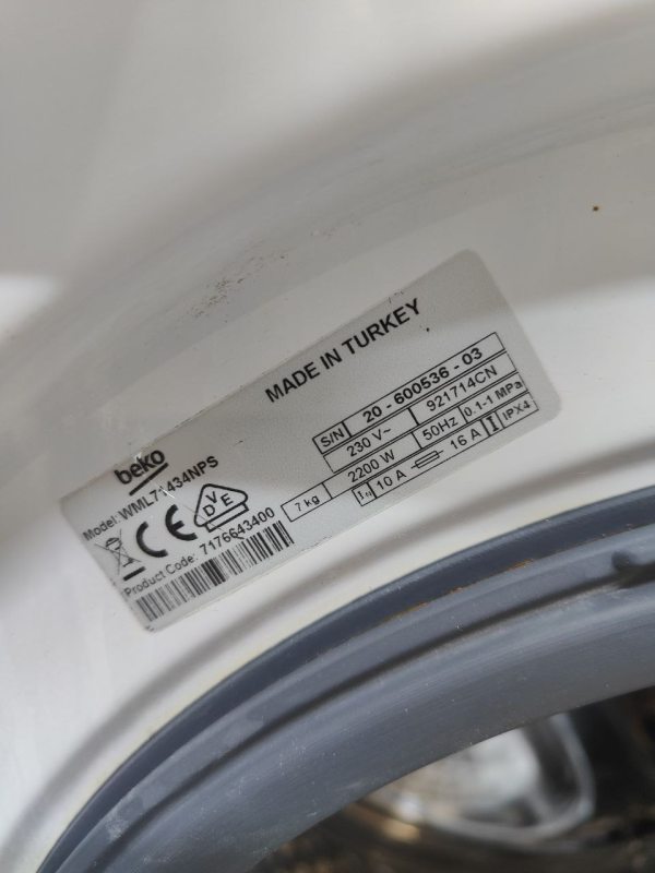 Пральна машина Beko WML71434NPS 2200W 7кг sn 2060053603