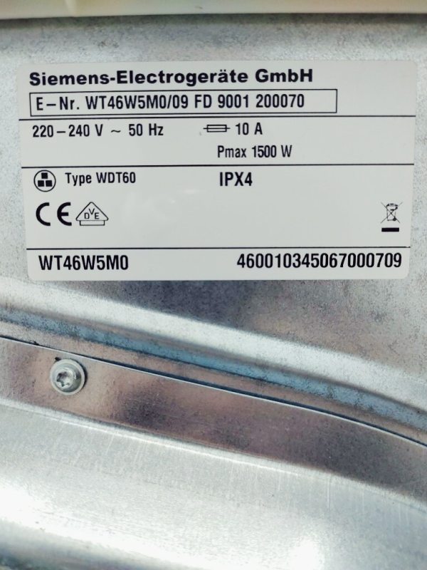 Сушильна машина Siemens WT46W5M0 09