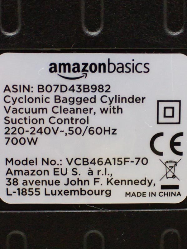 Пилосос AmazonBasics VCB46A15F 70