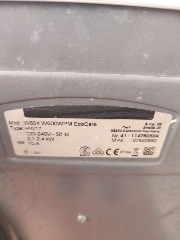 Вертикальна пральна машина Premium W 604