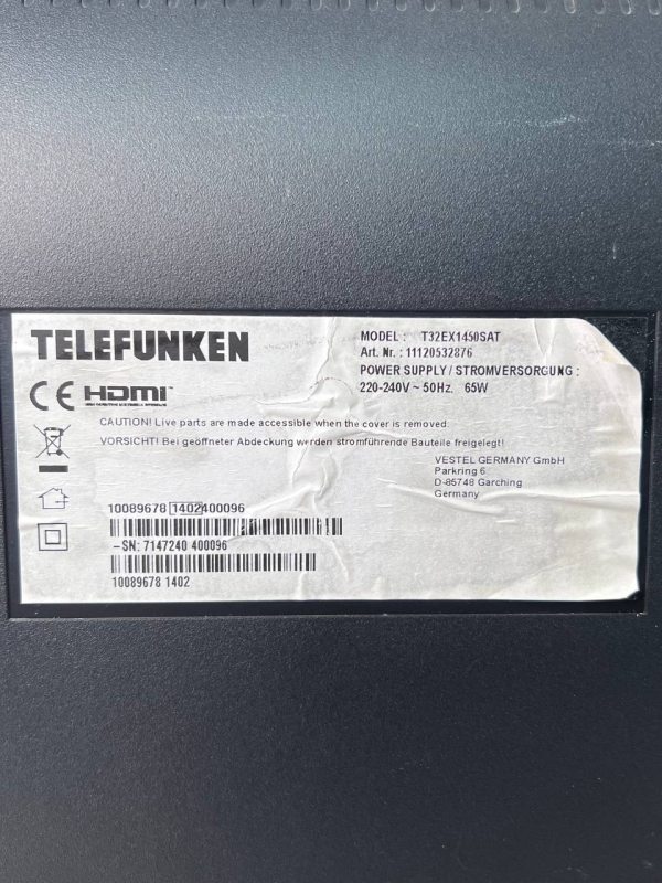 Телевізор 32 Telefunken T32EX1450SAT HD