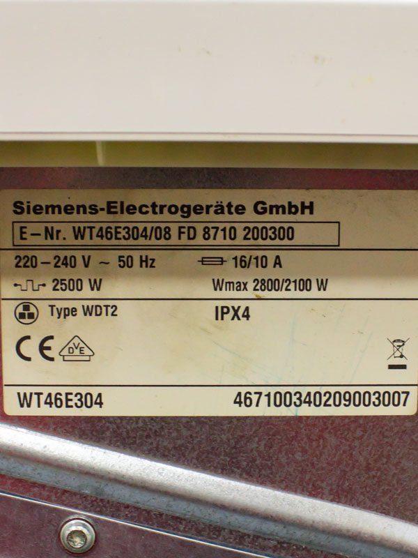 Сушильна машина Siemens WT46E304 08