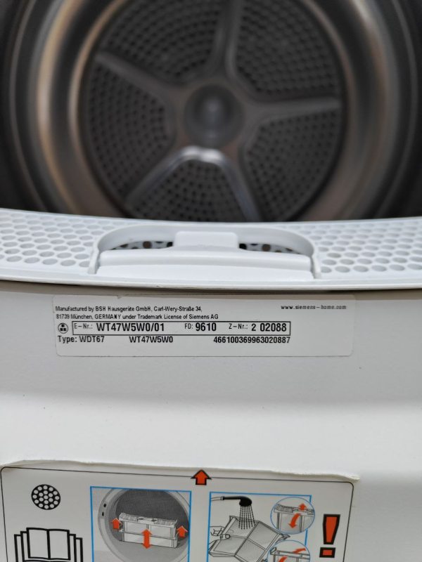 Сушильна машина Siemens iQ700 WT47W5W0 1000W sn 9610202088