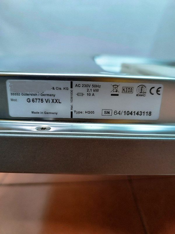 Посудомийна машина Premium G 6775 Vi XXL 14ком sn 64104143118