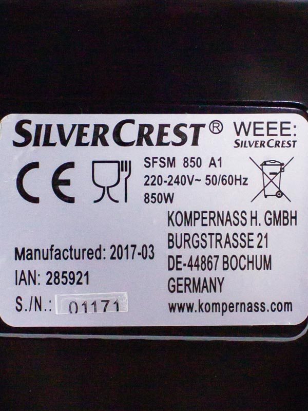 Бутербродниця SilverCrest SFSM 850 A1
