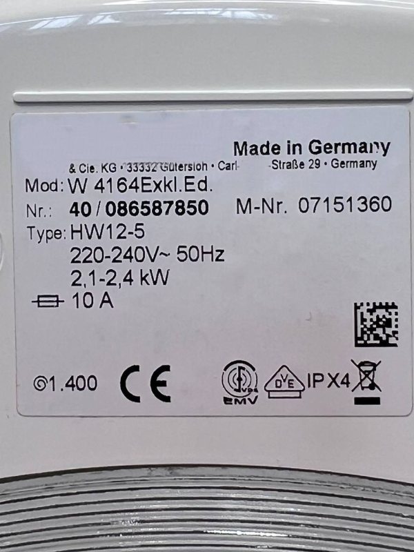 Пральна машина Premium W 4164 WPS