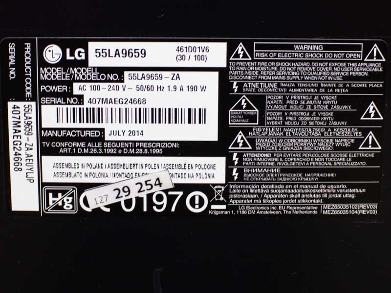 Телевізор 55 LG 55LA9659 LED Smart TV 3D