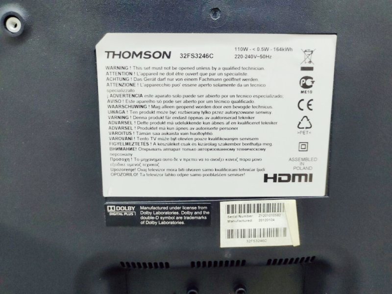 Телевізор 32 Thomson 32FS3246C LCD Full HD