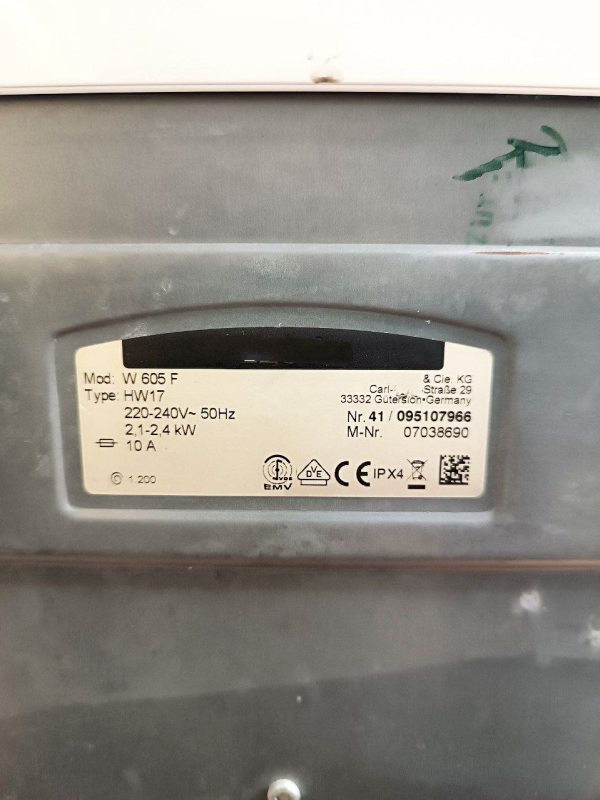 Пральна машина Premium W 605 F sn 41095107966