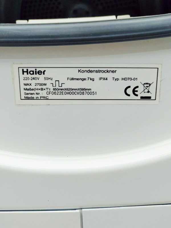 Сушильна машина Haier HD70 01